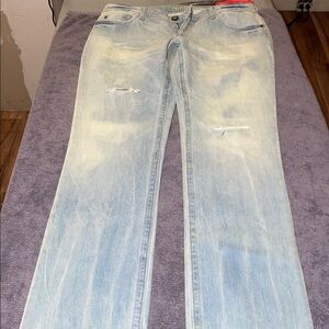 Light Blue Distressed Jeans
